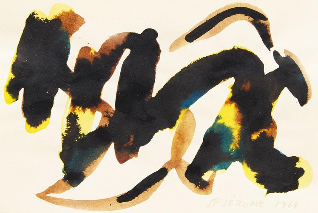 Jean-Paul Jérôme (1928-2004) - Taches d'encre (yellow)