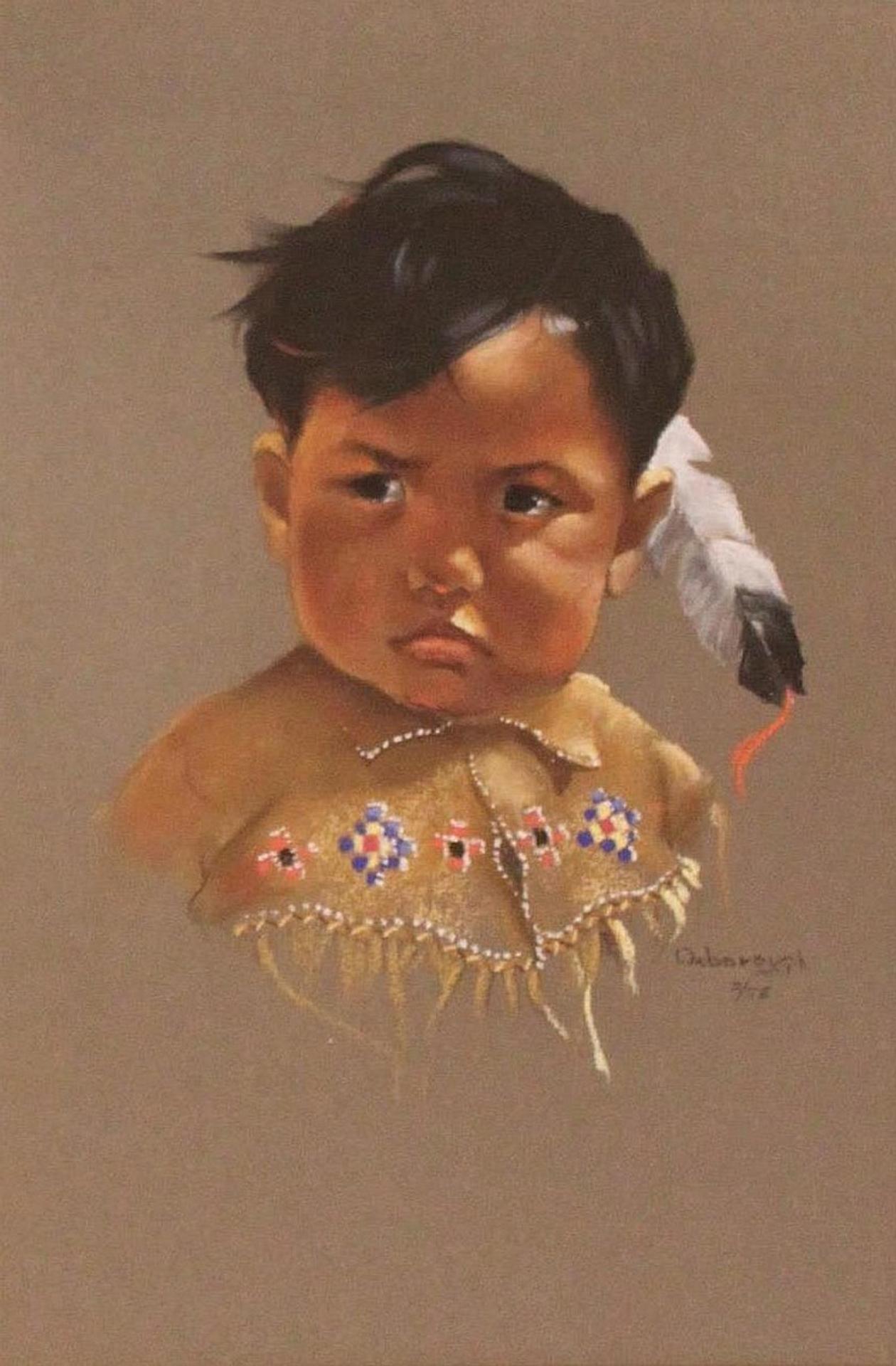 Dorothy Marie Oxborough (1922-2014) - UNTITLED-PORTRAIT OF A CHILD