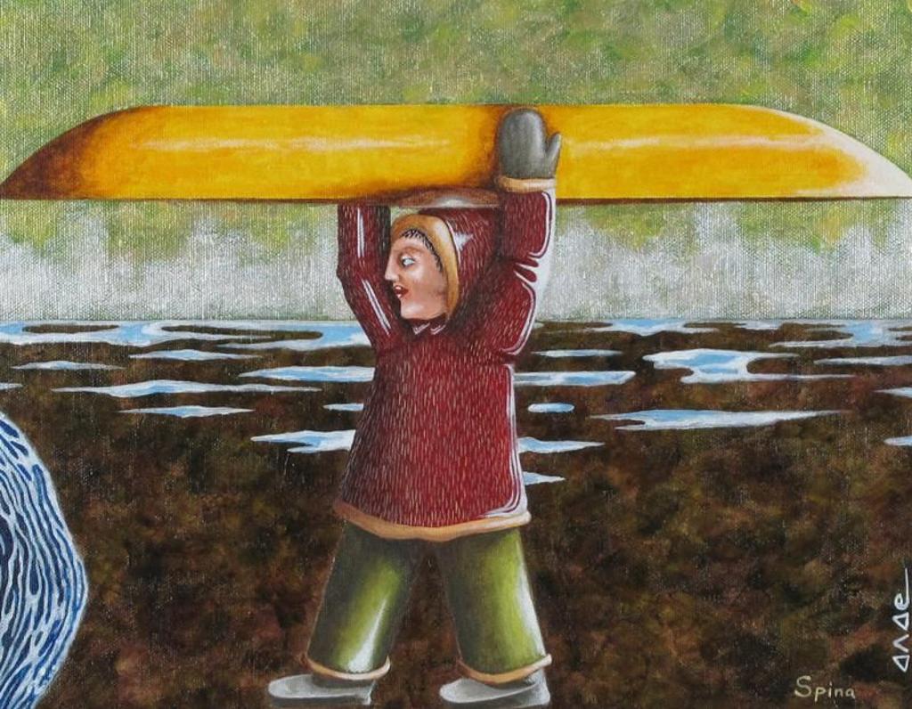 Ferdinando Nicholas Spina - Inuit With Kayak (Gjoya Haven, King William Island); 2005