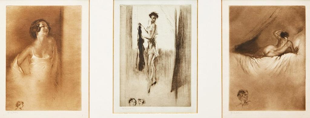 John Mallord William Turner (1775-1851) - Mitsou en chemise; Mitsou s’habille; Mitsou allangee Nue de des