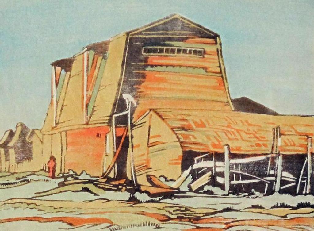 Margaret Dorothy Shelton (1915-1984) - Barn At Taber; 1941