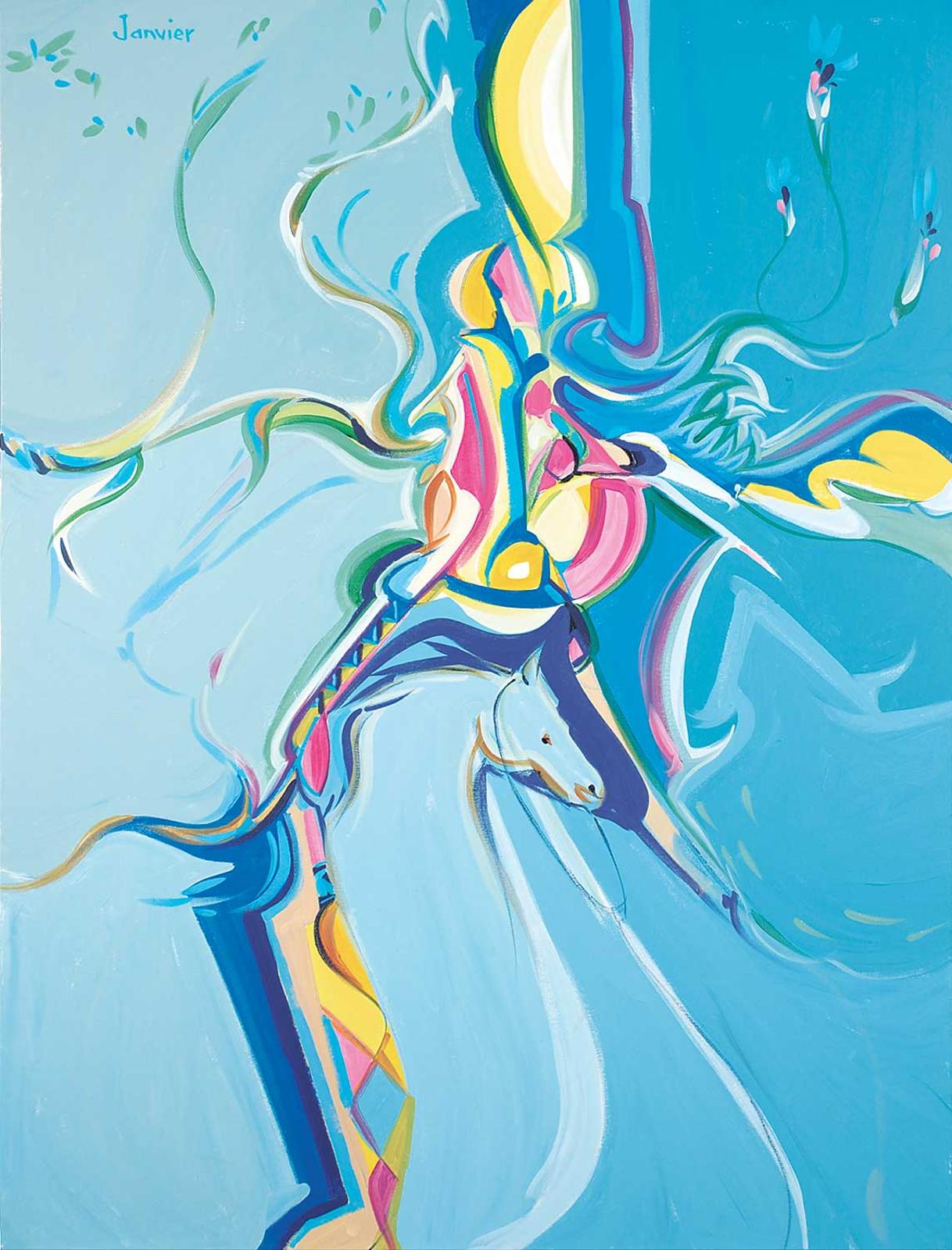 Alex Simeon Janvier (1935-2024) - Blue Horse