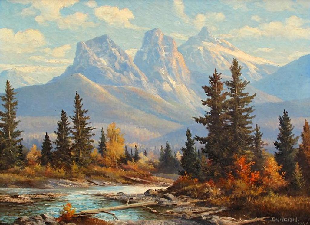 Duncan Mackinnon Crockford (1922-1991) - Three Sisters, Canmore; 1964
