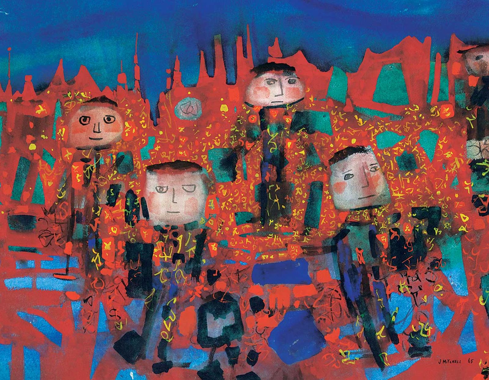 Janet Mitchell (1915-1998) - Untitled - Home for the Holidays