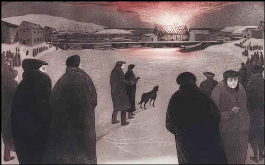 David Lloyd Blackwood (1941-2022) - The Burning of William Fiefield's Forge