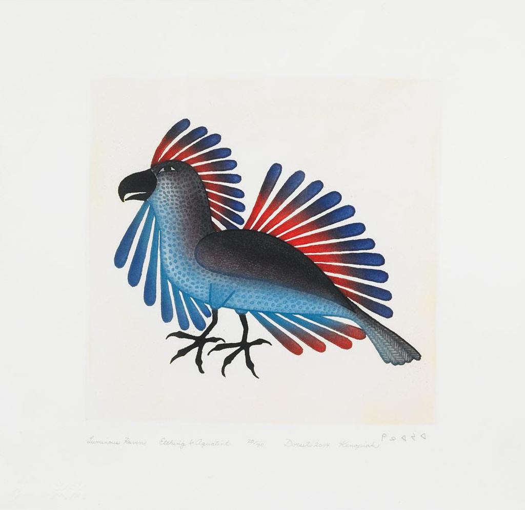 Kenojuak Ashevak (1927-2013) - Luminous Raven