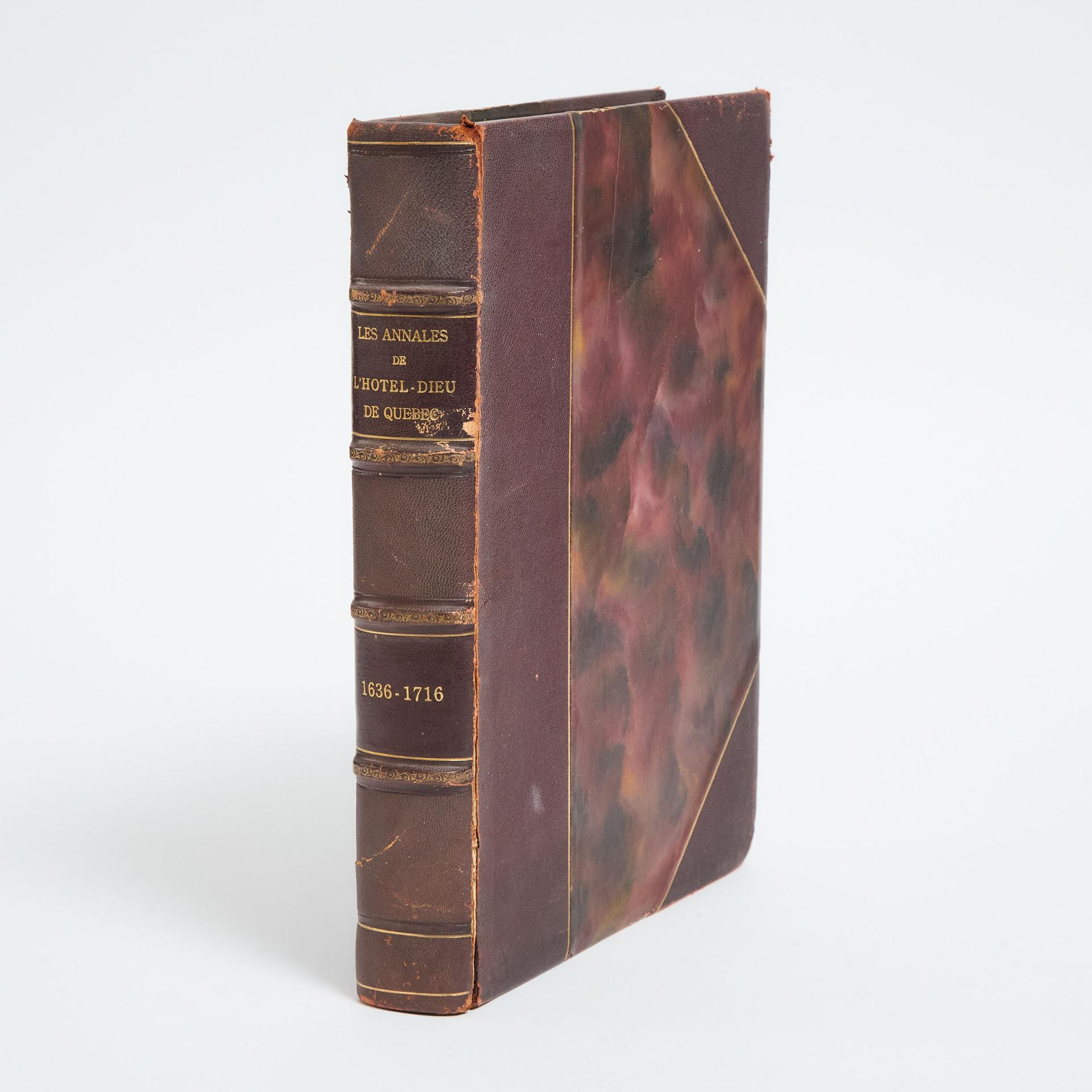 Réverendes Méres Jeanne-Françoise Jucherau - Les Annales De L'hotel-Dieu De Quebec, 1636-1716