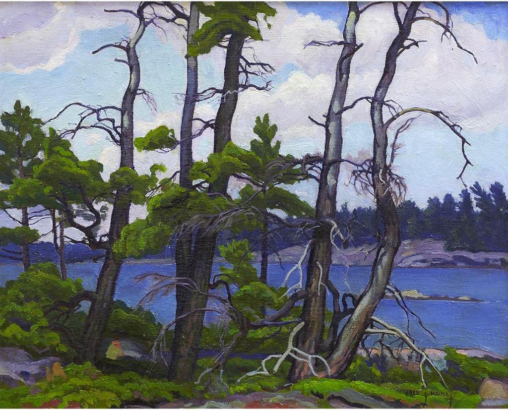 Frederick Stanley Haines (1879-1960) - Landscape From The Shoreline