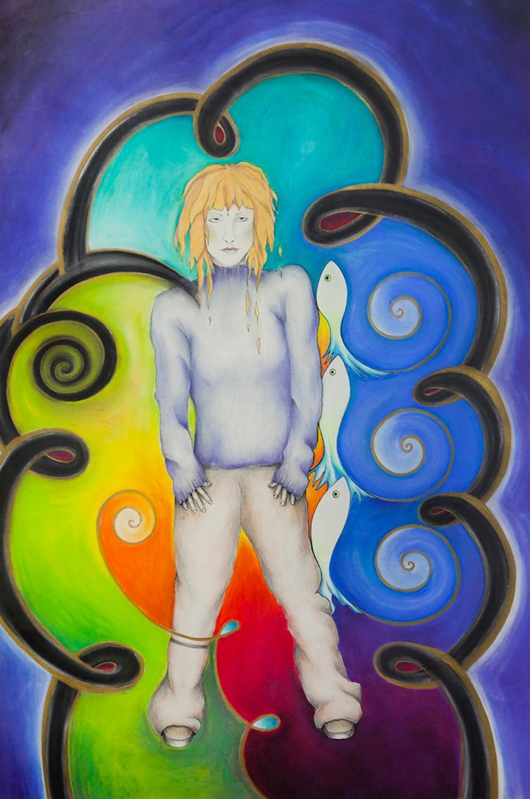 Melody Armstrong (1965) - Untitled - Woman and Fish