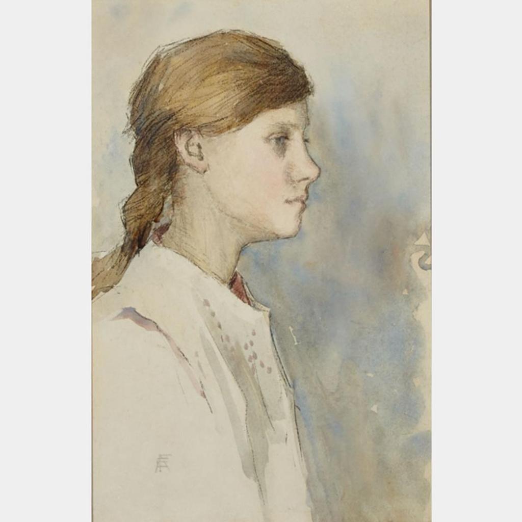 Elizabeth Adela Stanhope Forbes (1859-1912) - Profile Of A Young Girl