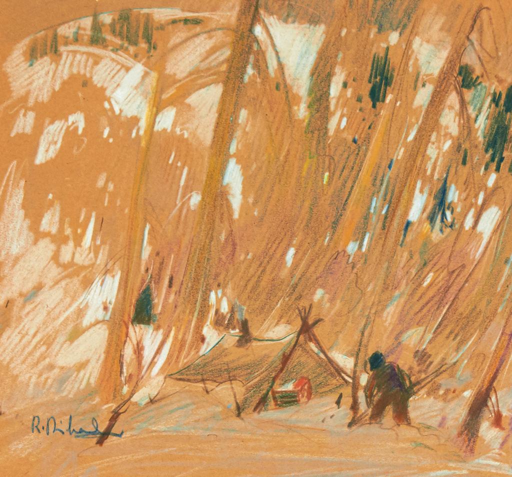 René Jean Richard (1895-1982) - Winter Camp Scene