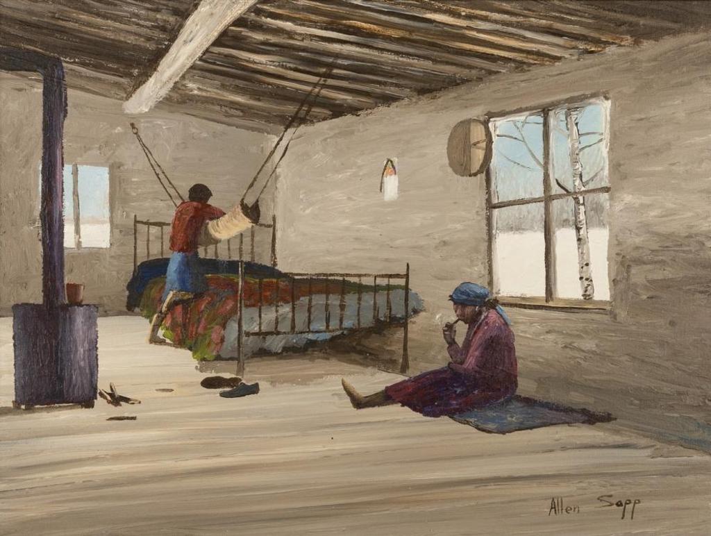Allen Fredrick Sapp (1929-2015) - Putting Baby on the Swing