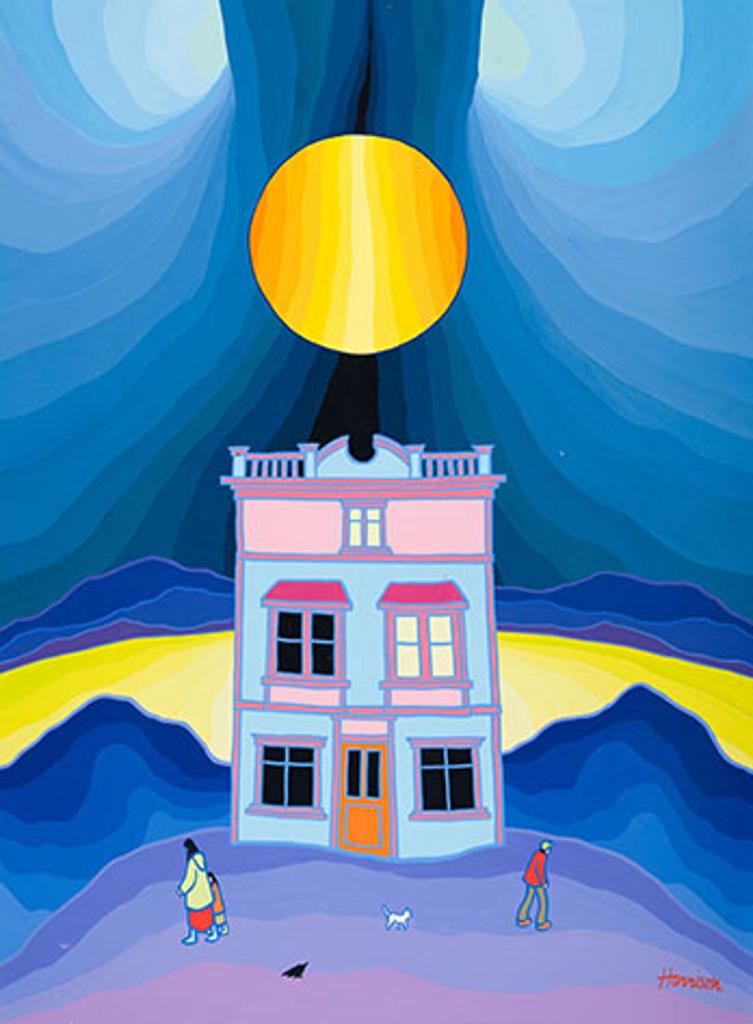 Ted Harrison (1926-2015) - The White Cat's Walk