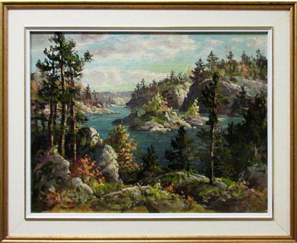 Otto Planding (1887-1964) - Fall Lake Scene