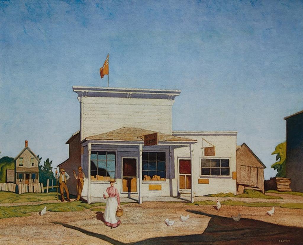 Alfred Joseph (A.J.) Casson (1898-1992) - The Village Store; Autumn Decorations; Valley Farm