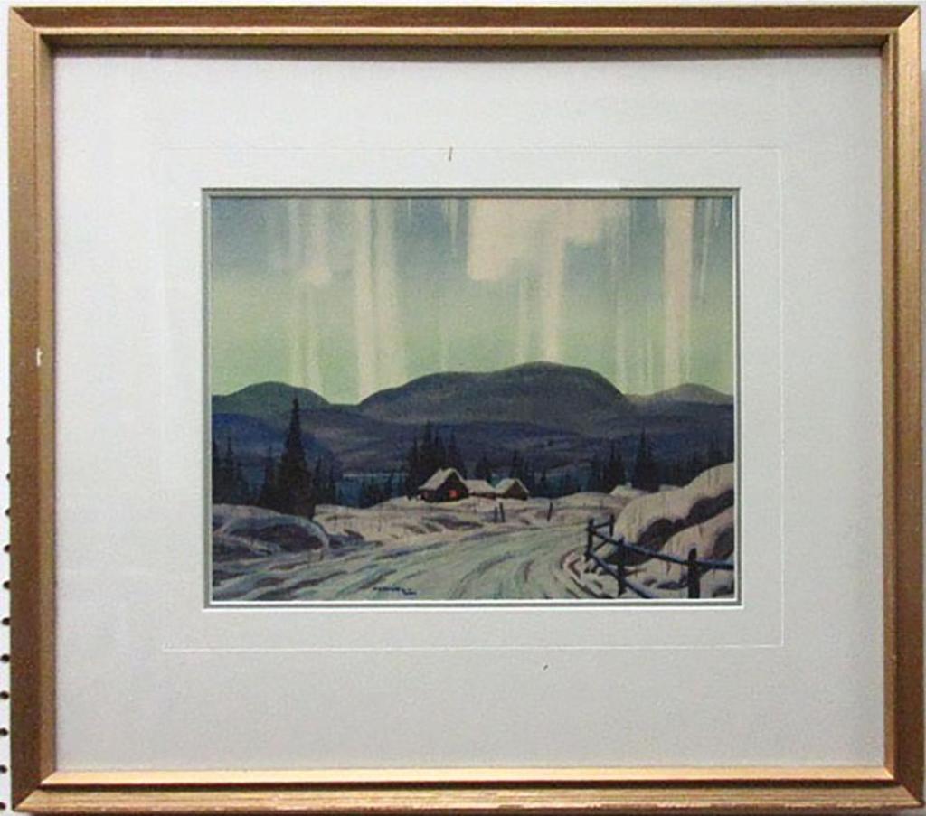 Graham Norble Norwell (1901-1967) - Evening Laurentian Study With Dancing Lights - Winter