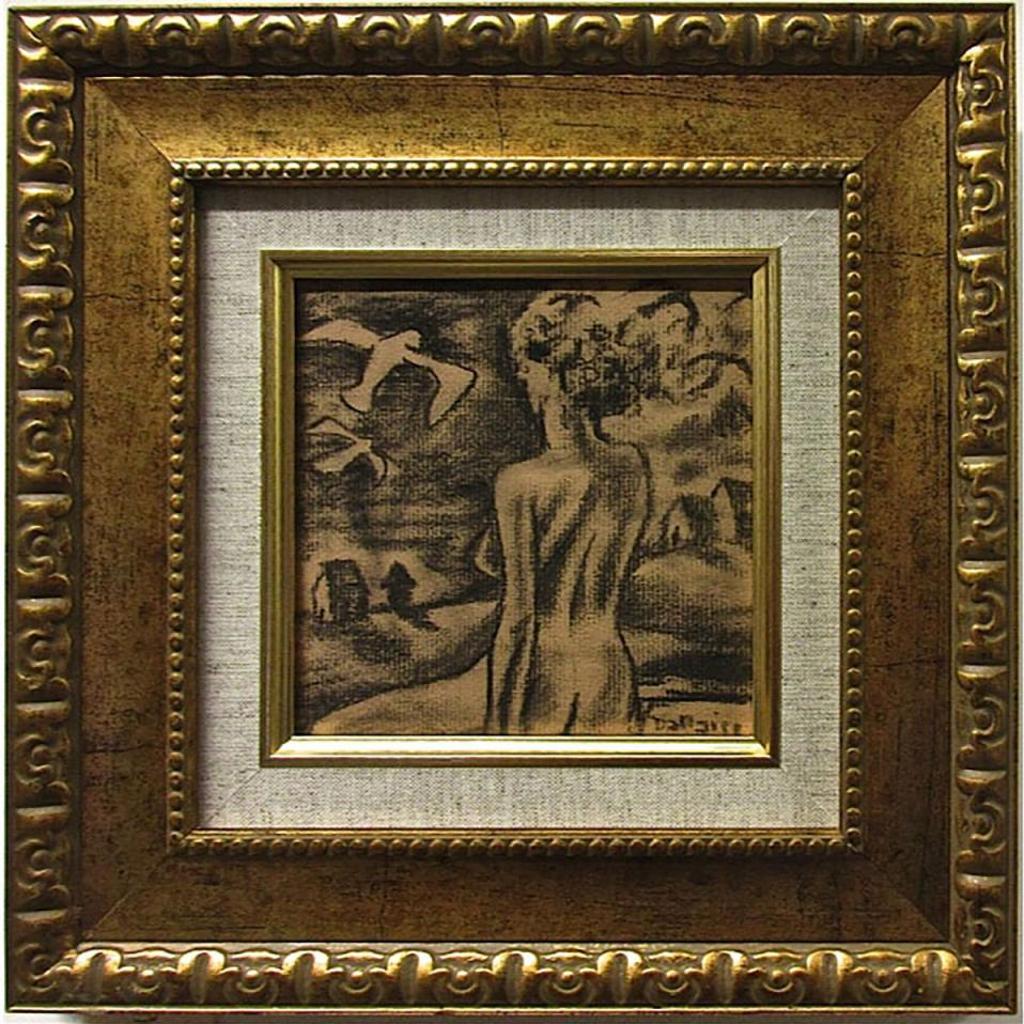 Jean-Philippe Dallaire (1916-1965) - Untitled (Nude With Birds)