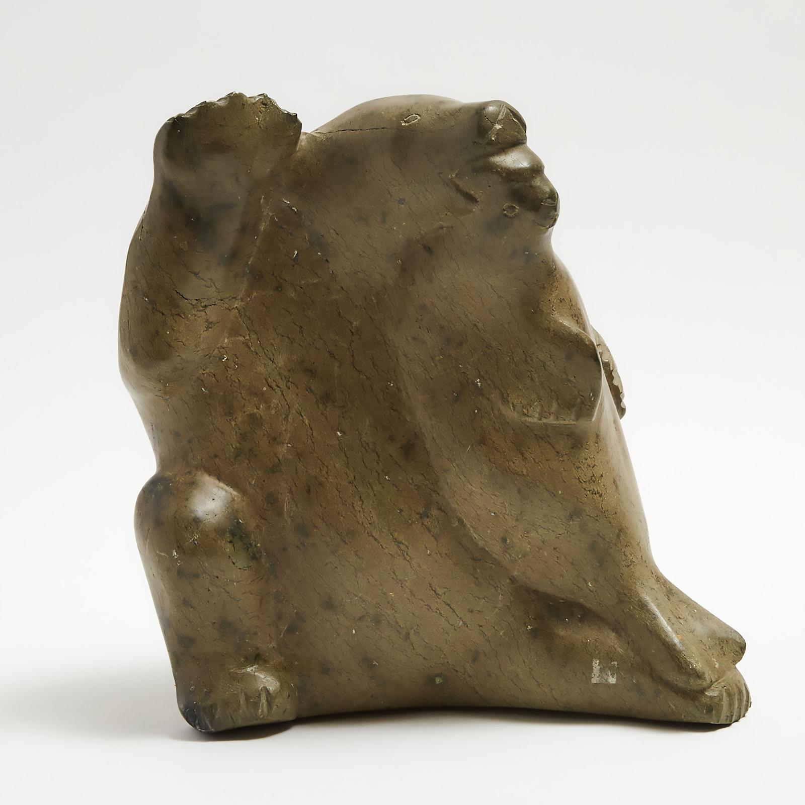 Noah Koughajuke (1899-1976) - Bear Attacking Seal