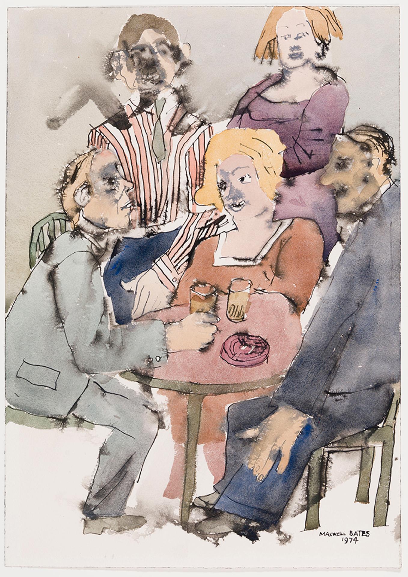 Maxwell Bennett Bates (1906-1980) - At the Tavern