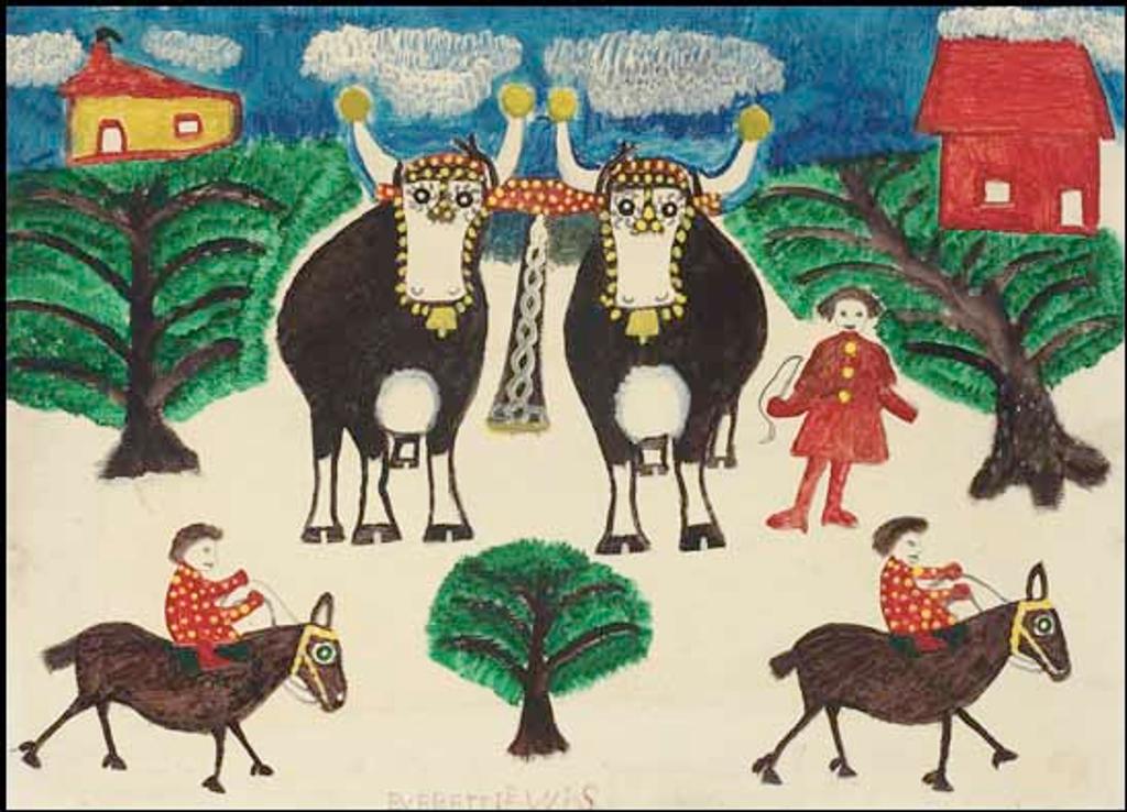 Everett Lewis (1893-1979) - Two Oxen