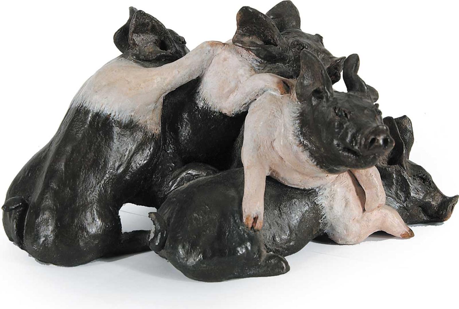 Atributted Gwen Hughes - Untitled - Pile O' PIggies