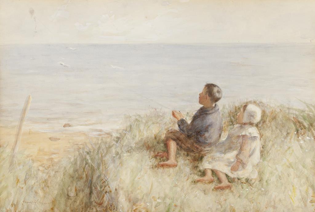 Robert Gemmell Hutchison (1855-1936) - Flying the Kite