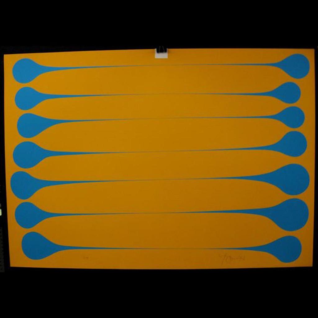 Harold Barling Town (1924-1990) - Untitled (Blue On Orange)
