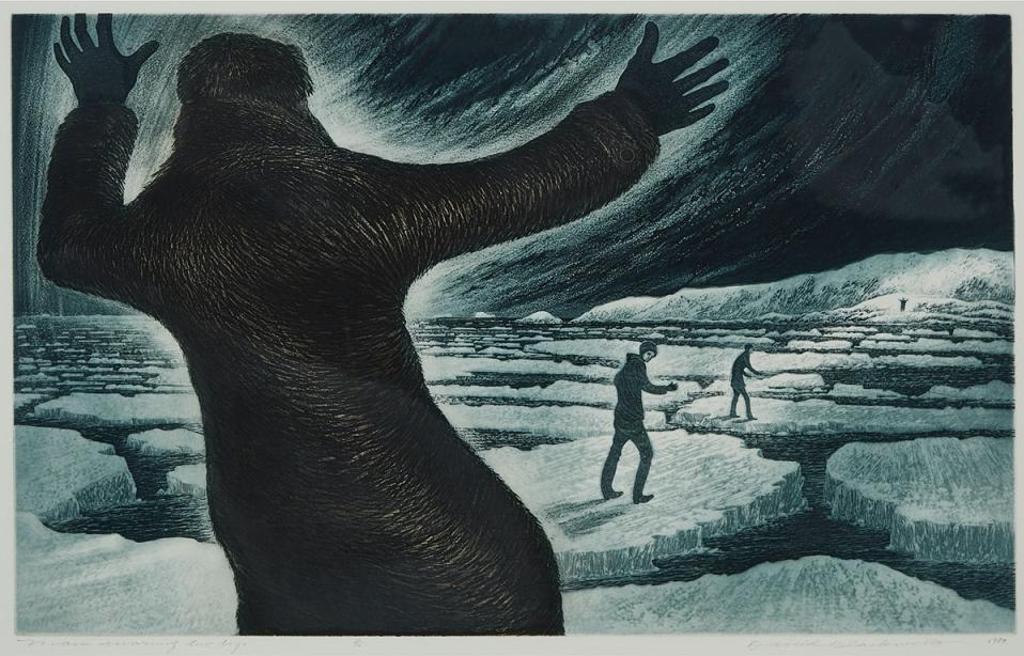 David Lloyd Blackwood (1941-2022) - Man Warning Two Boys, 1983
