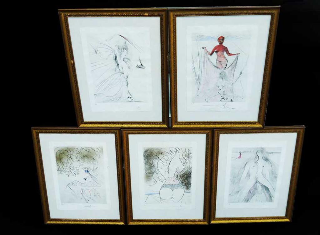 Salvador Dalí (1904-1989) - From the Venus in Furs Sacher Masoch Vignettes Series, published 1969