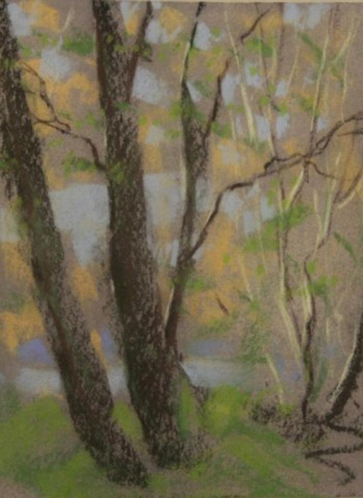 Leon Louis Dolice (1892-1960) - Trees in Autumn by Waters Edge