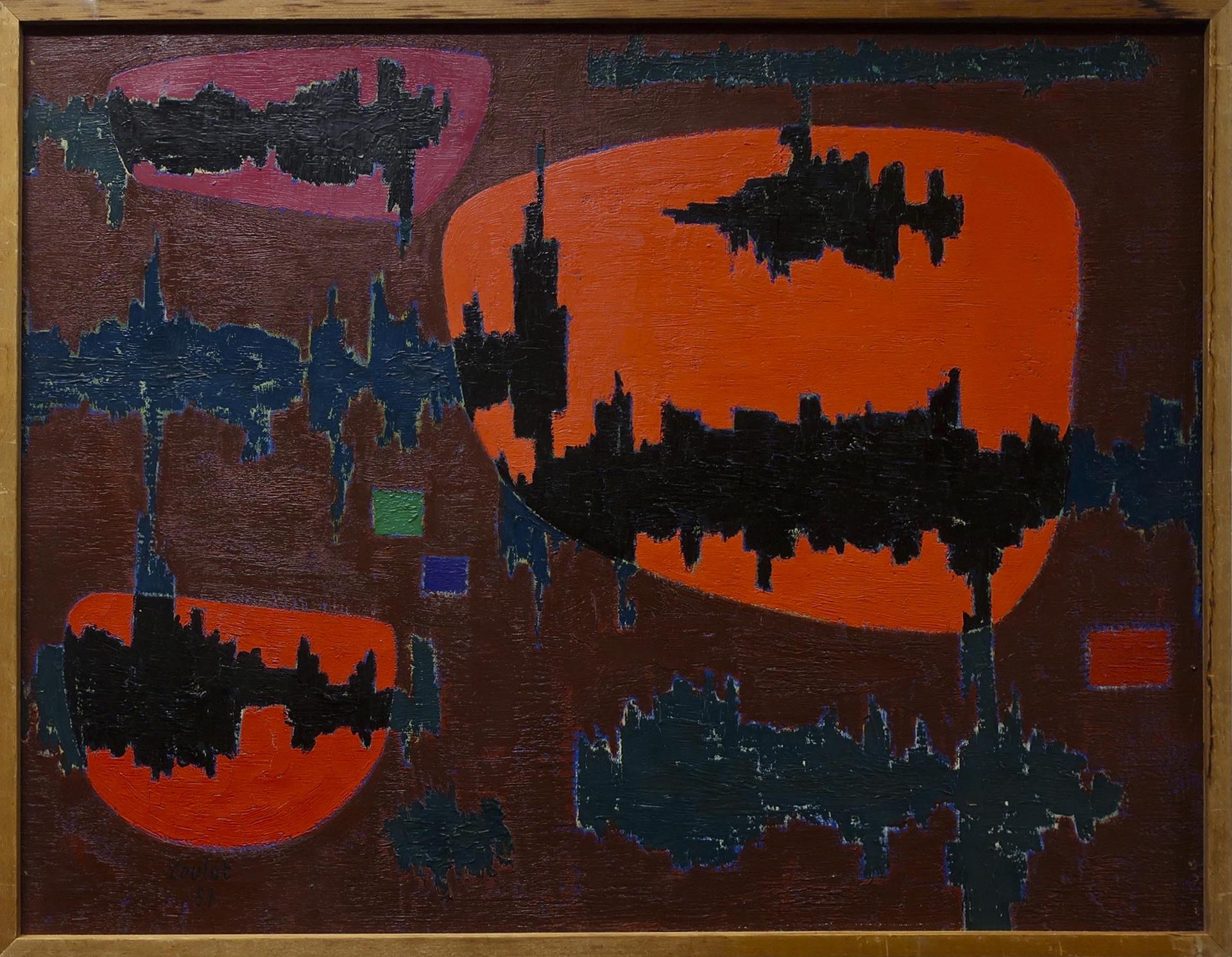 Jean Coulot (1928-2010) - Nuit Au Bord De L'eau