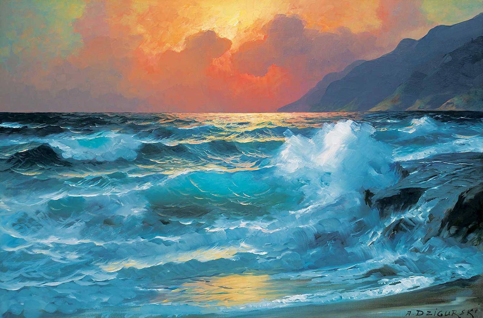 Alexander Dzigurski (1911-1995) - Untitled - Sunset