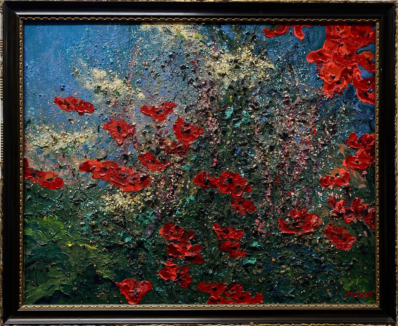 David Clayton Drum (1944) - Wild California Poppies And Queen Anne's Lace
