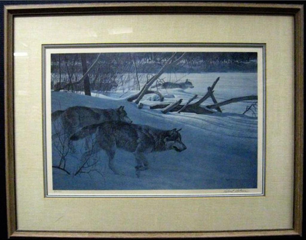 Robert Mclellan Bateman (1930-1922) - Wolf Pack In Moonlight