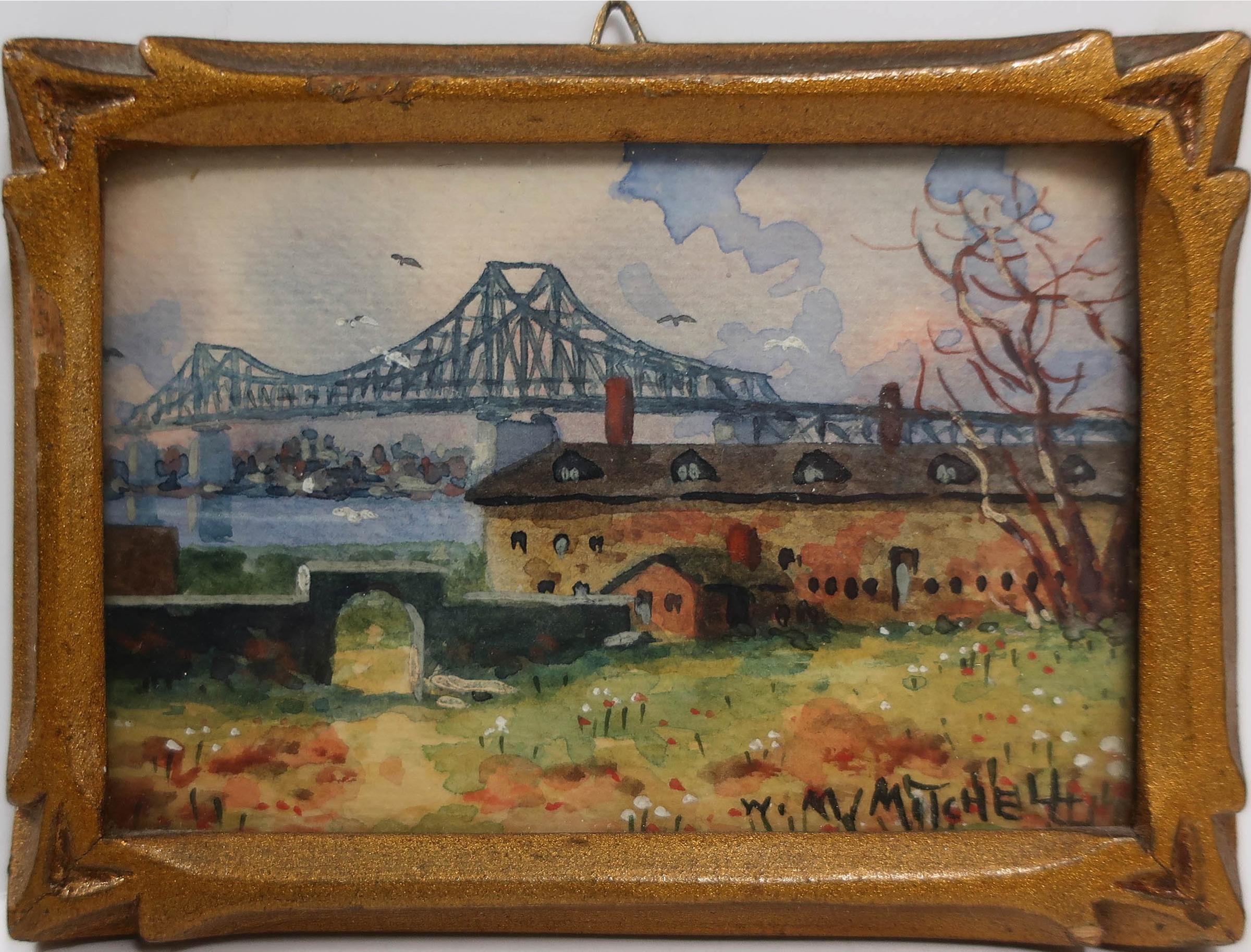 Willard Morse Mitchell (1879-1955) - A View Of Part Of The Old English Fort On The Famous St. Helens Island, In The St. Lawrence River