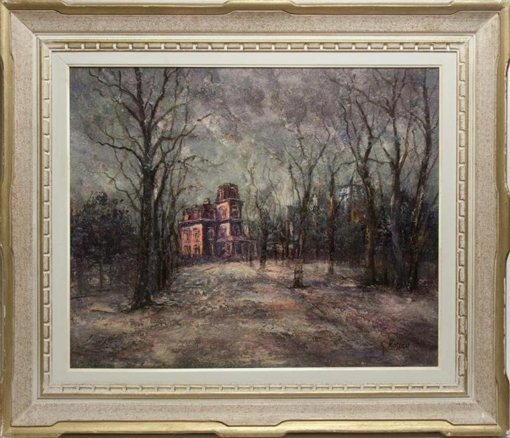 Pietro Kossan (1906) - Untitled - Manor in the Woods