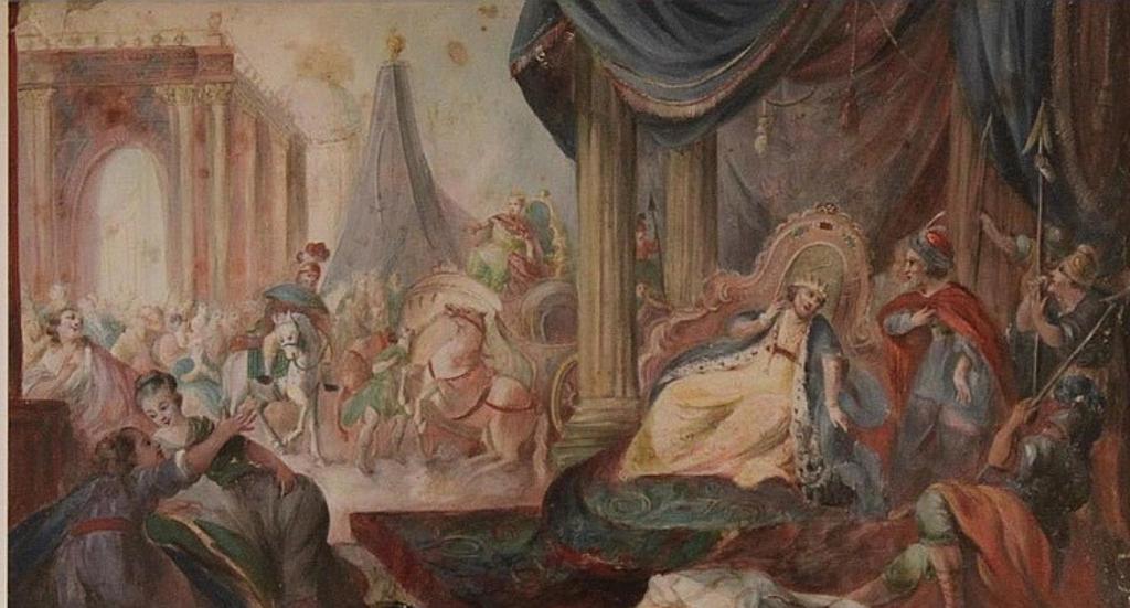 Venetian - INTERIOR COURT SCENE a pair of