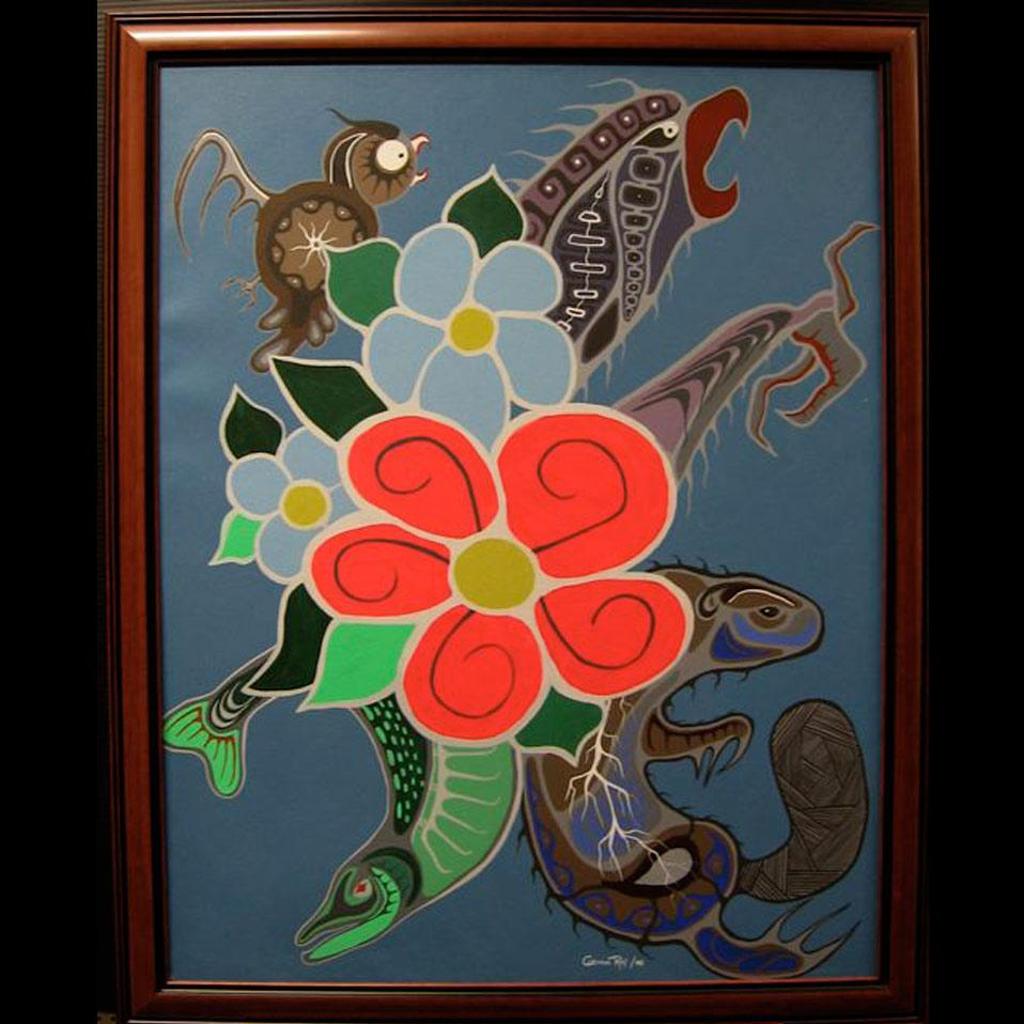 Corinna Ray - Untitled Untitled (Flowers/Owl/Eagle/Beaver/Fish)