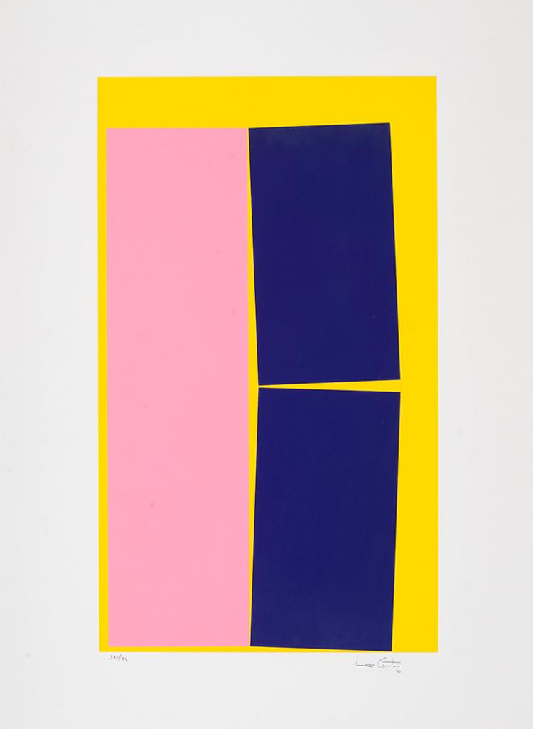 Louis Comtois (1945-1990) - Pink and Purple on Yellow