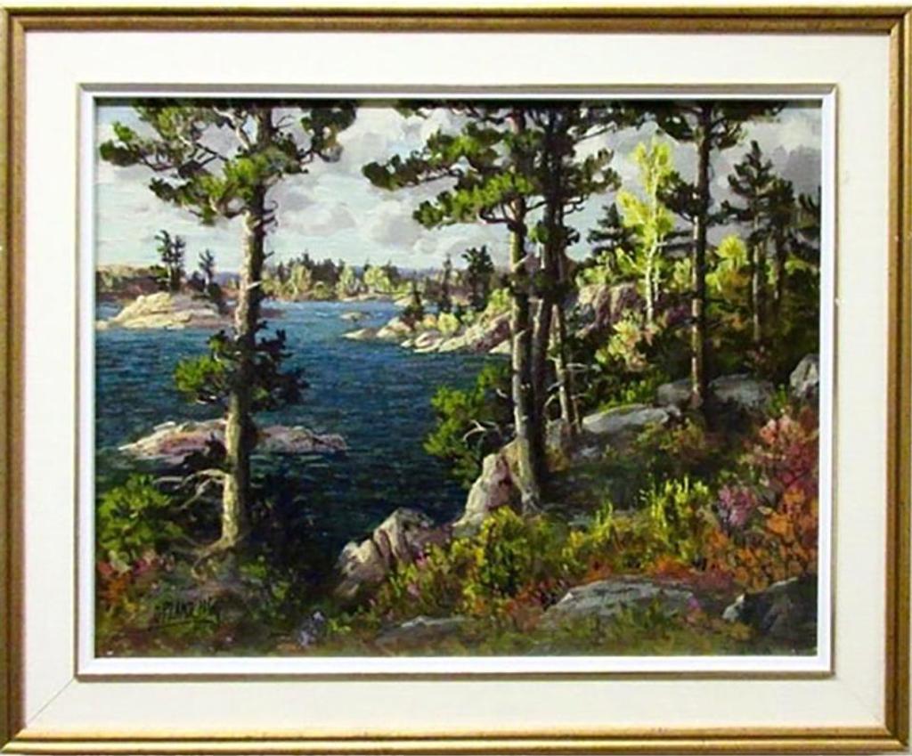 Otto Planding (1887-1964) - Fall Lake Scene