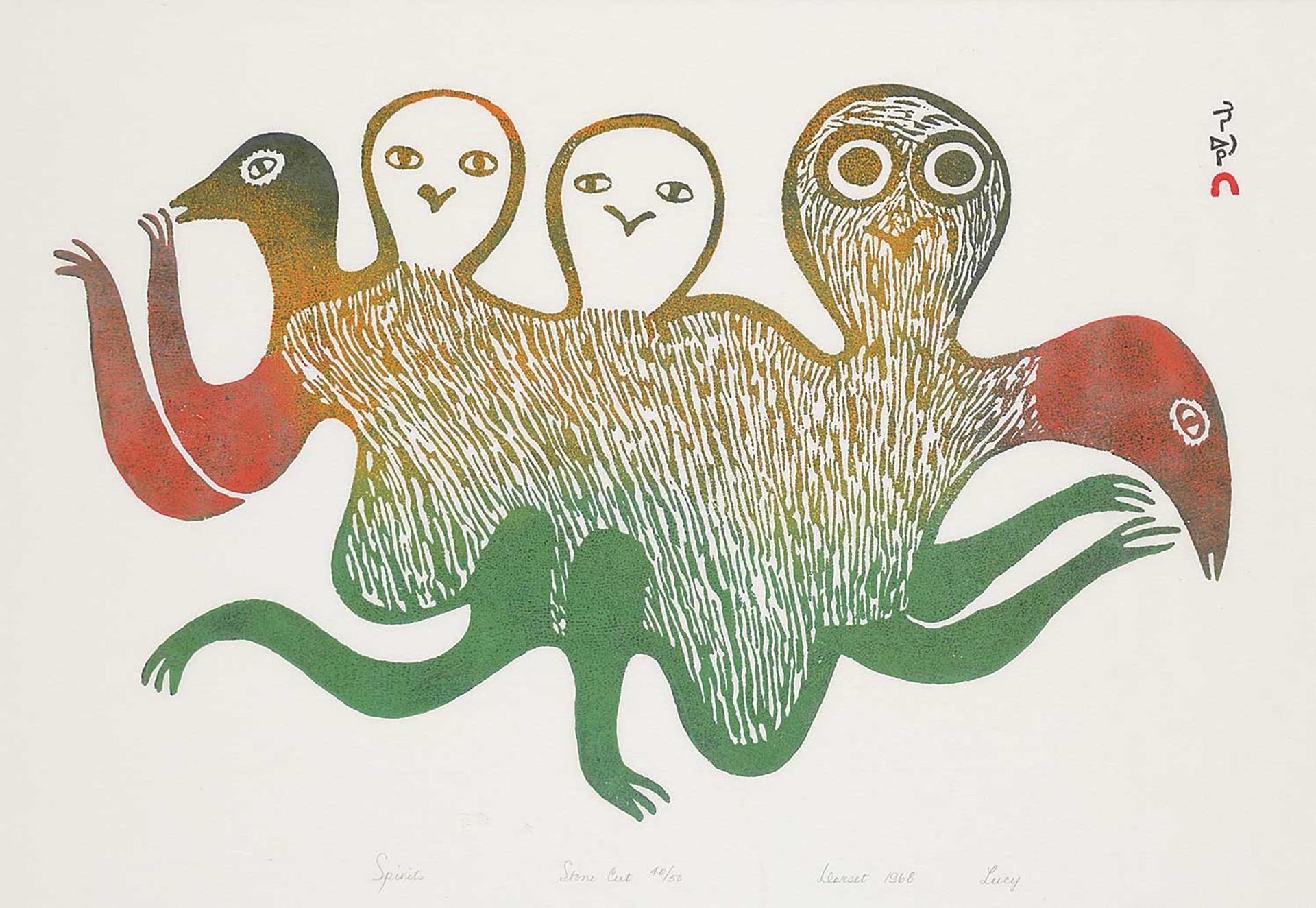 Lucy Qinnuayuak (1915-1982) - Spirits #40/50