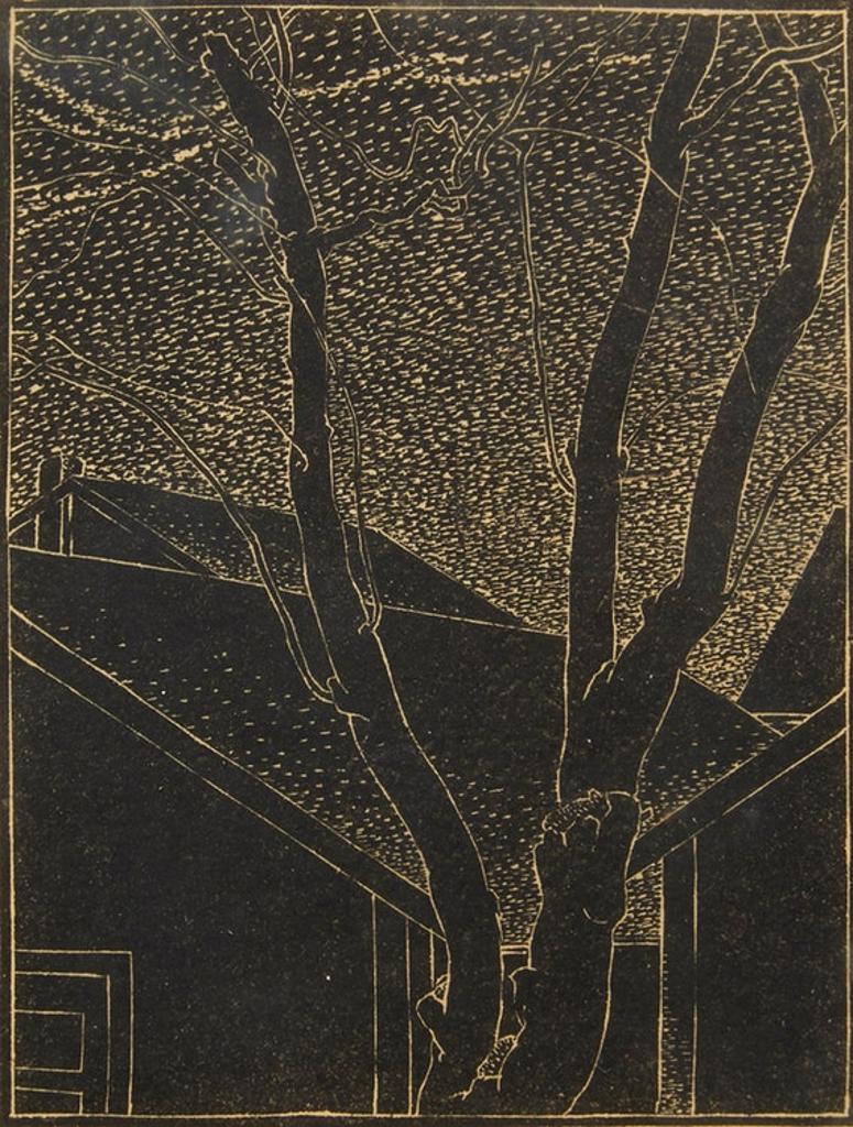 Lionel Lemoine FitzGerald (1890-1956) - Backyard with Garage