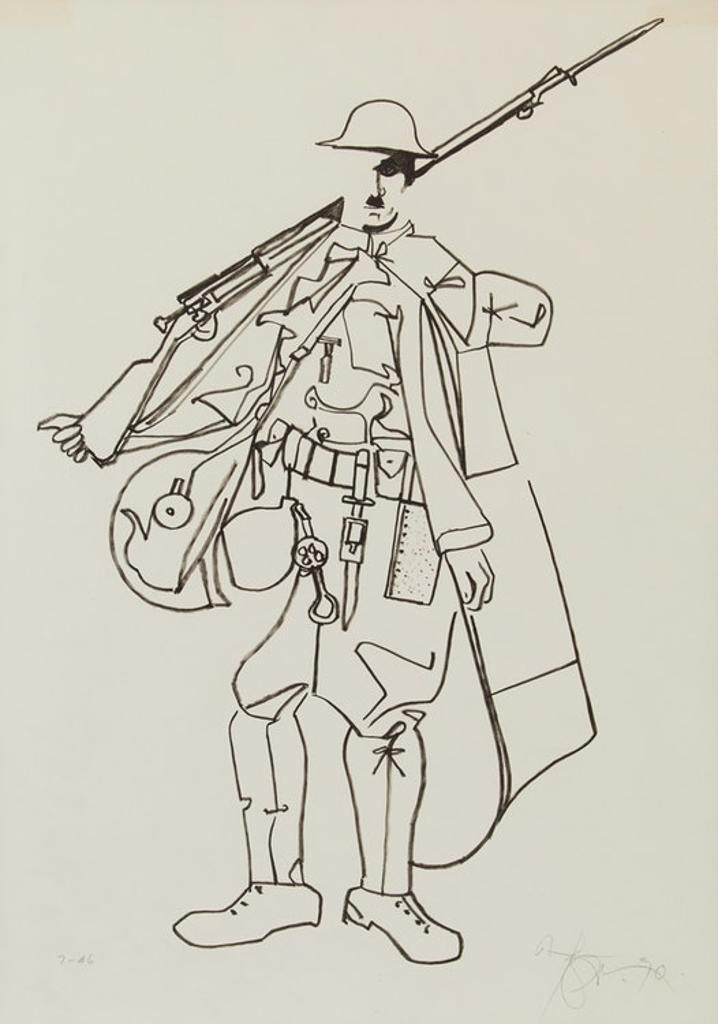 Harold Barling Town (1924-1990) - Charlie Chaplin with Shoulder Arms