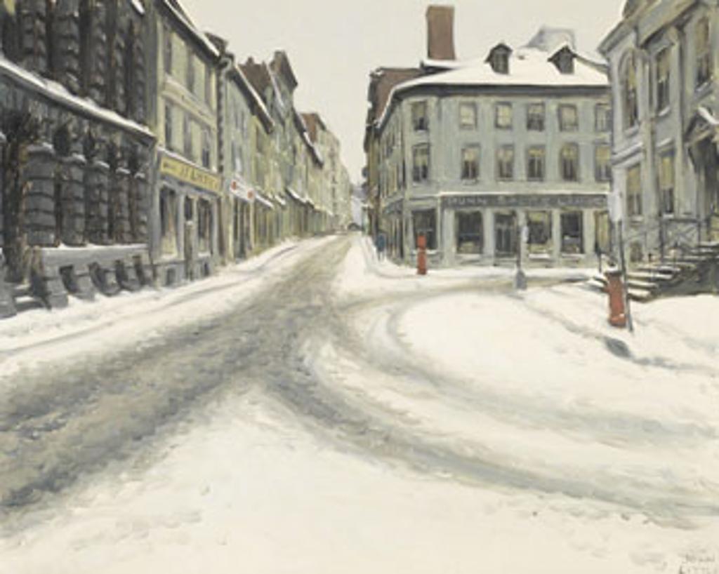 John Geoffrey Caruthers Little (1928-2024) - Dimanche matin d'autrefois Place Royale - Rue St. Paul, Montreal