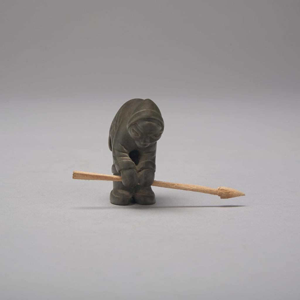 Henry Napartuk (1932-1985) - Hunter Hunched With Harpoon