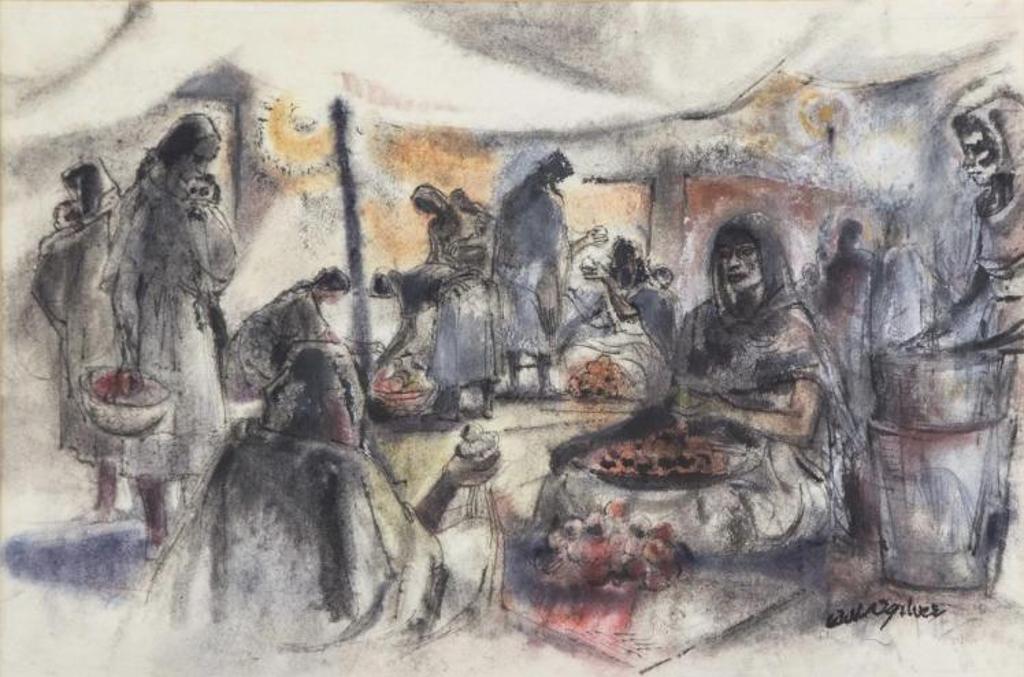 William (Will) Abernethy Ogilvie (1901-1989) - Fruit Market at Night