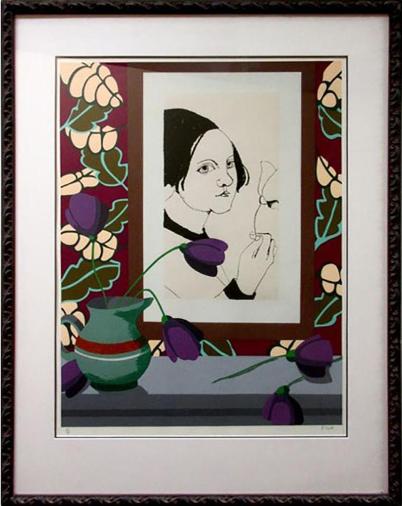 Louise Scott (1936-2007) - Still Life (Lady, Pitcher And Flowers)