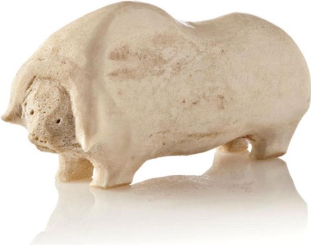Barnabus Arnasungaaq (1924-2017) - Musk-ox, antler, Ca. mid-late 1970s