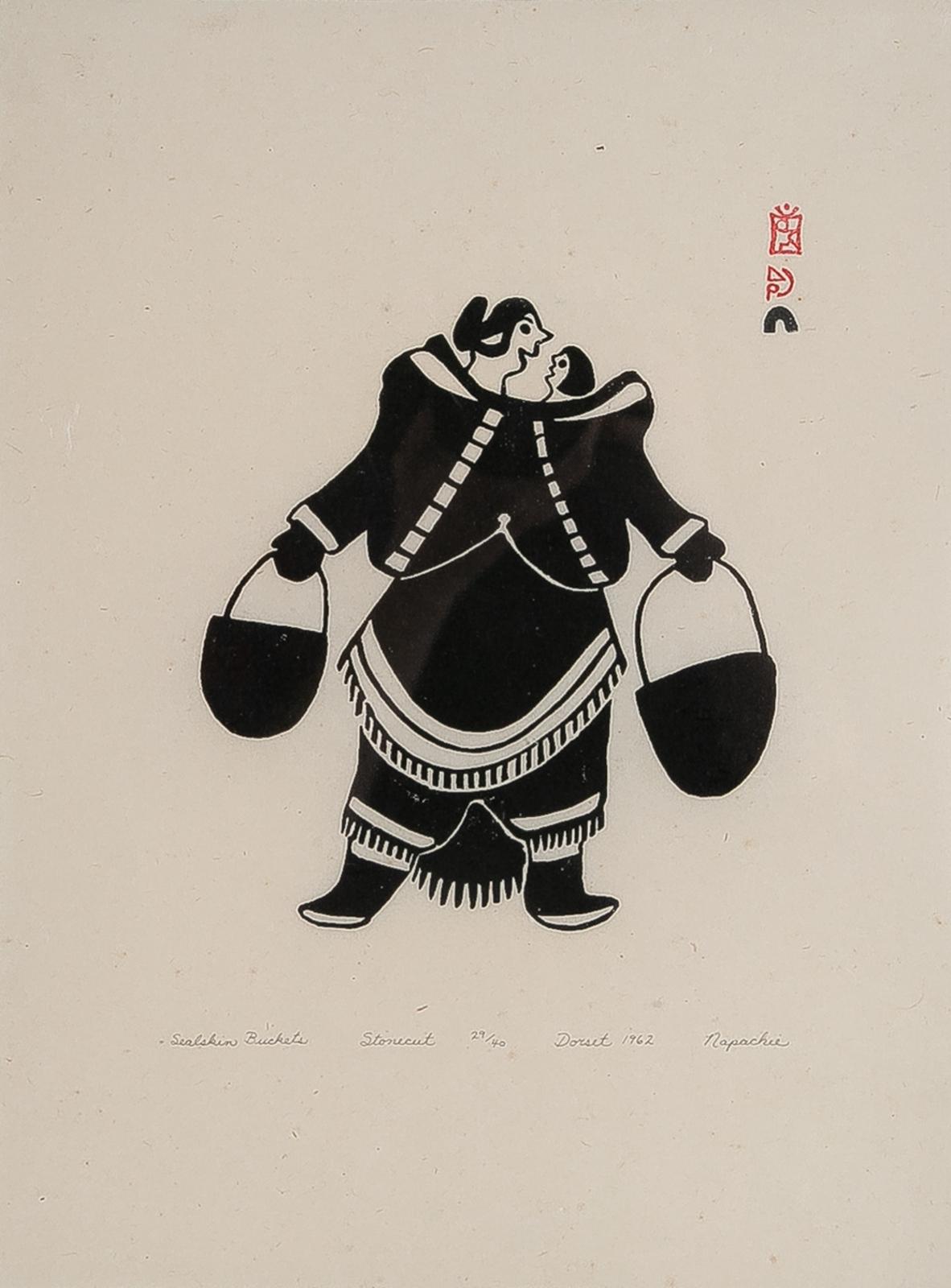 Napatchie Pootoogook (1938-2002) - Sealskin Buckets