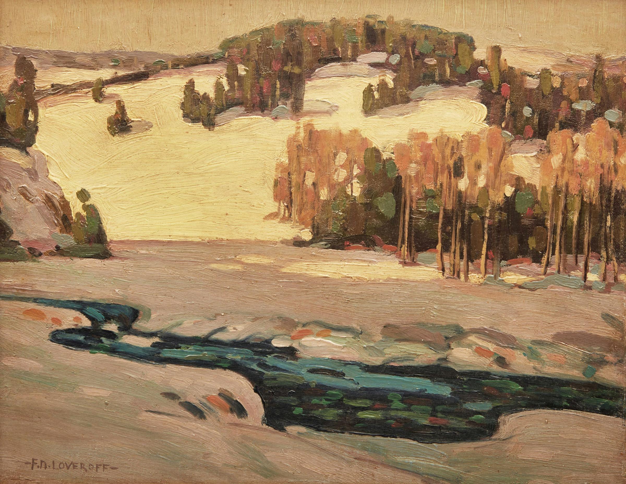 Frederick Nicholas Loveroff (1894-1960) - Snow on the Hillside